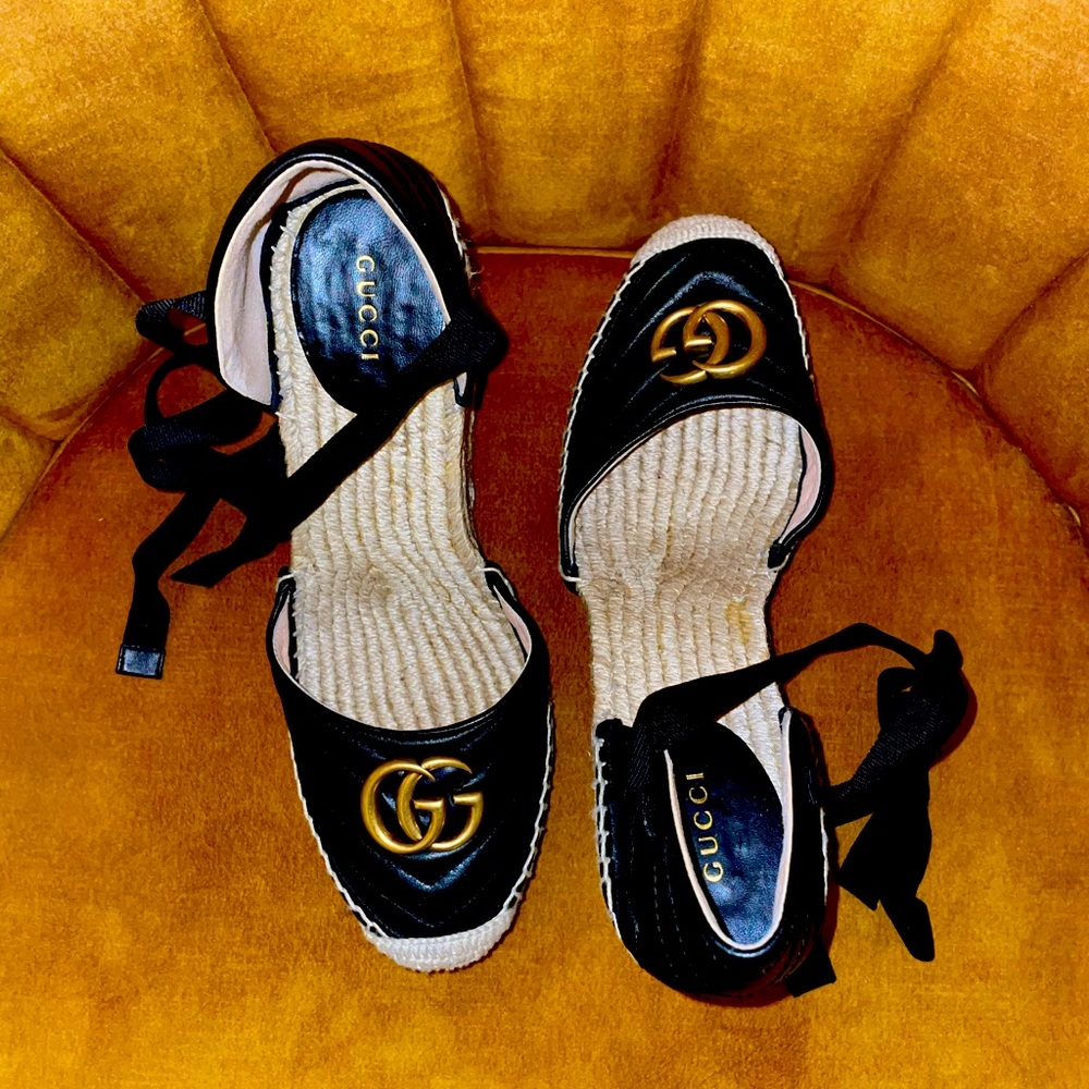 Gucci leather platform espadrille - Picture 3 of 4